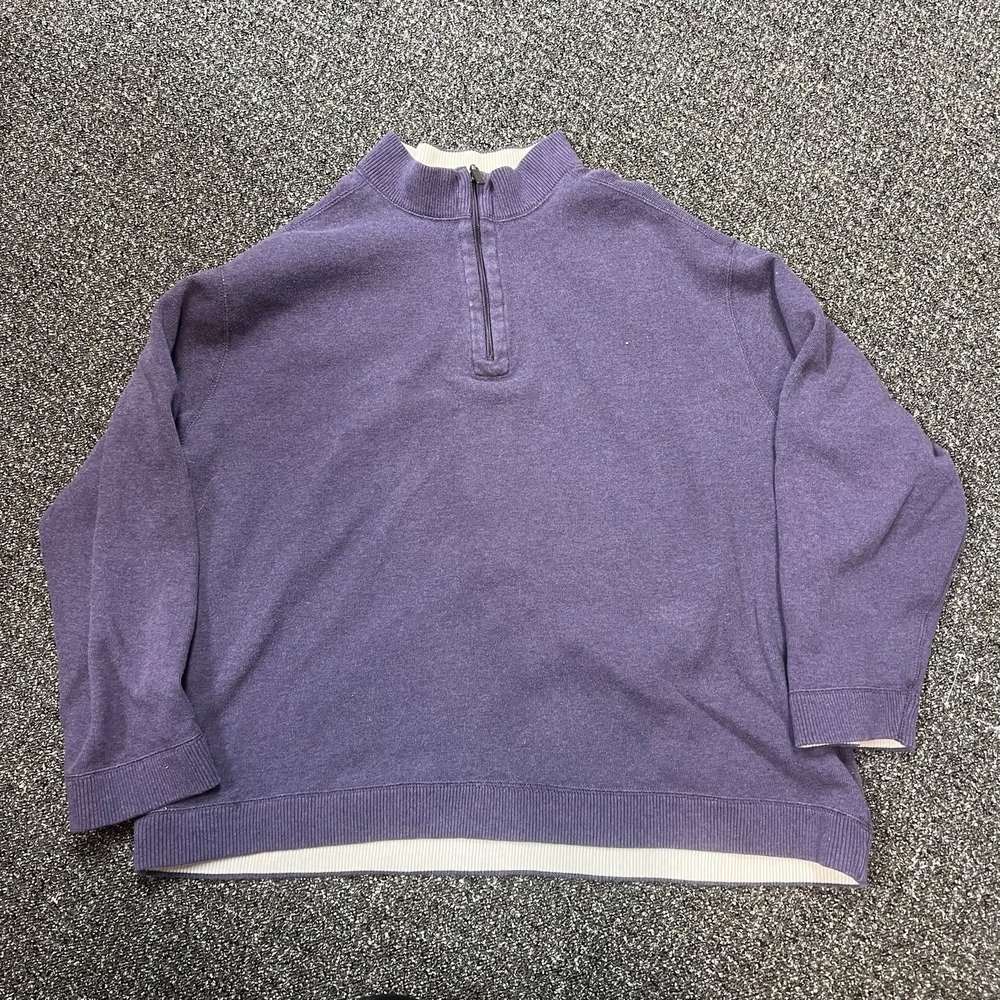 Vintage 1990s Quarter Zip sweatshirt Purple Rare Size 2xl Pullover